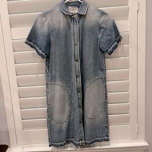 Sea NYC distressed denim dress